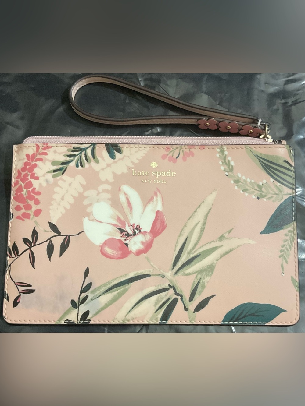 Kate Spade Pink Floral Wristlet